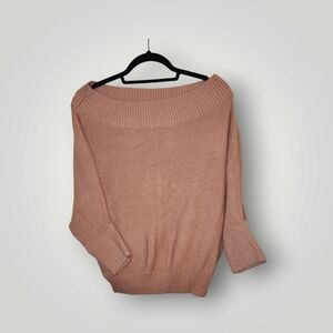 TCEC blush pink off shoulder blouse sweater size L